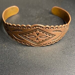 Vintage Bell Copper Cuff Bracelet
